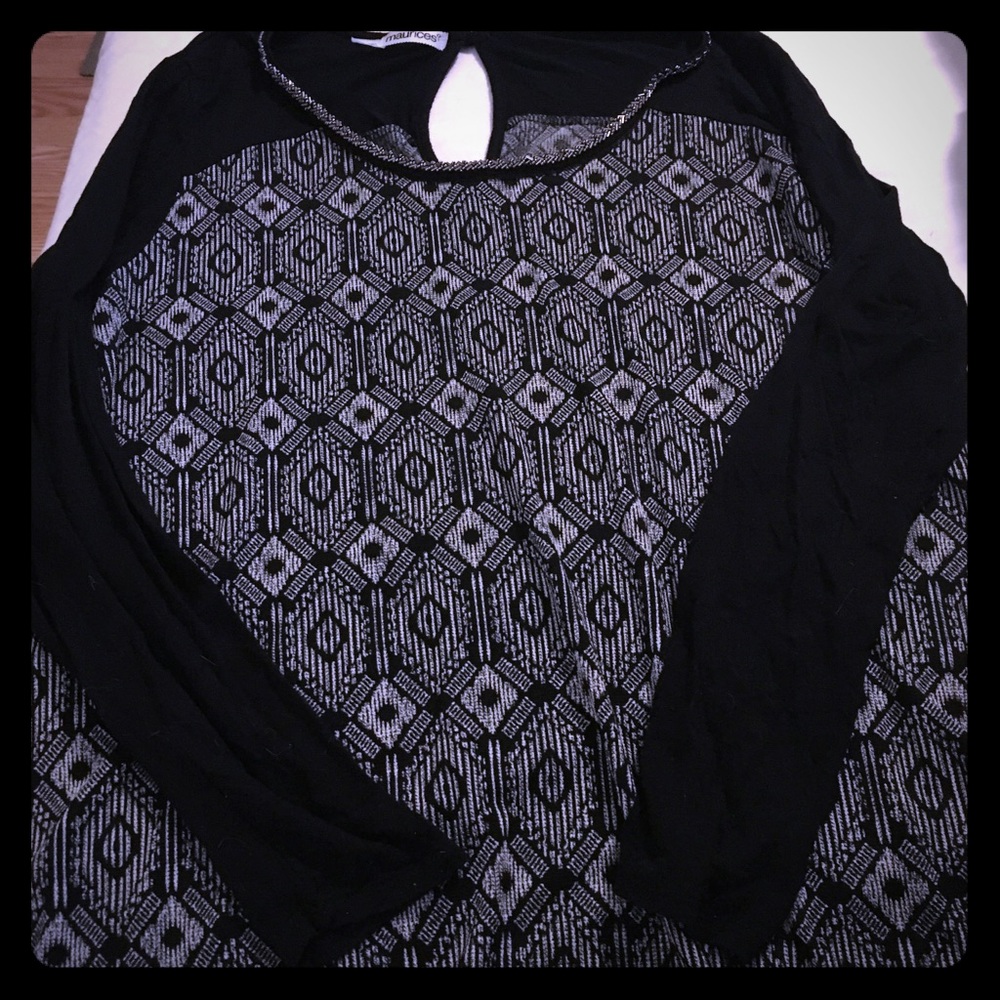 Maurice’s black long sleeve blouse Size 1X